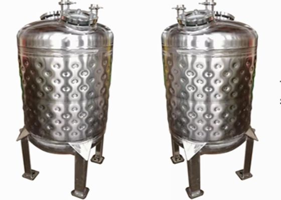 Soğutma için Paslanmaz Çelik 250L Dimple Ceket Tankı